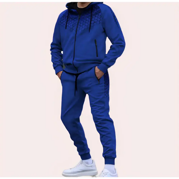 Men's performance zipper hoodie and sweatpants two piece set Nexellus