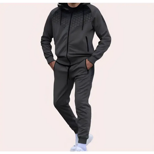 Men's performance zipper hoodie and sweatpants two piece set Nexellus