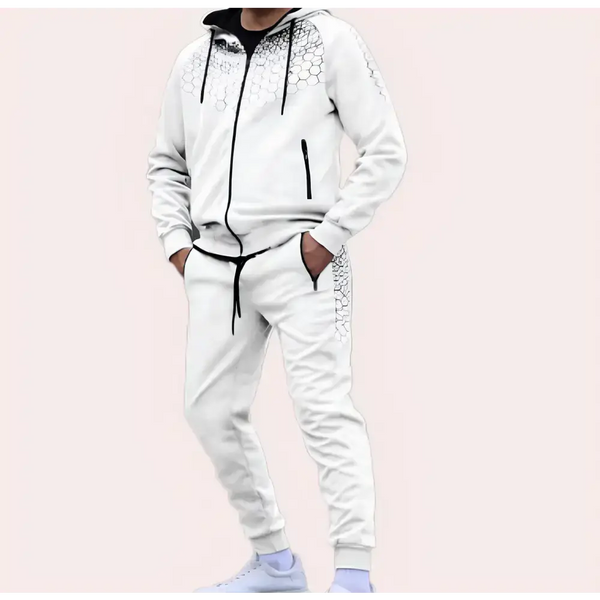 Men's performance zipper hoodie and sweatpants two piece set Nexellus