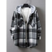 Men's plaid hooded casual jacket shirt coat Nexellus