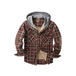 Men's plaid loose warm hooded jacket Nexellus