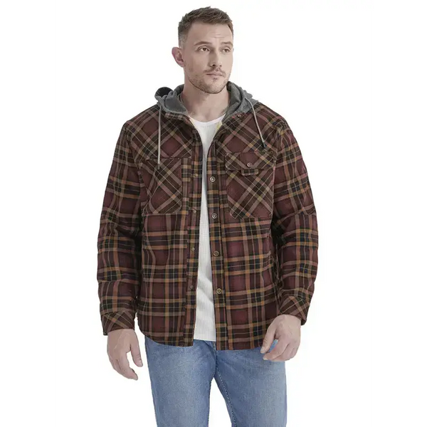 Men's plaid loose warm hooded jacket Nexellus