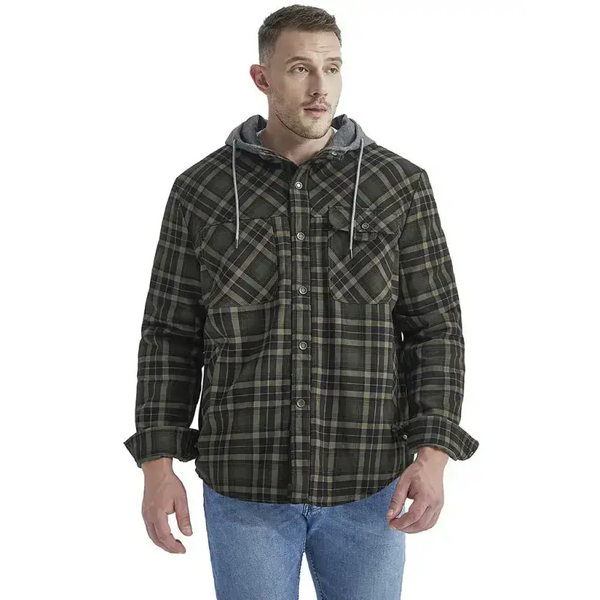 Men's plaid loose warm hooded jacket Nexellus