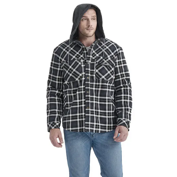 Men's plaid loose warm hooded jacket Nexellus