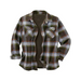 Men’s plaid pattern with buttoned breast pocket faux sherpa-lined Nexellus