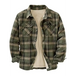 Men’s plaid pattern with buttoned breast pocket faux sherpa-lined Nexellus