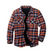 Men’s plaid pattern with buttoned breast pocket faux sherpa-lined Nexellus