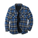 Men’s plaid pattern with buttoned breast pocket faux sherpa-lined Nexellus