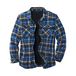 Men’s plaid pattern with buttoned breast pocket faux sherpa-lined Nexellus