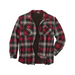 Men’s plaid pattern with buttoned breast pocket faux sherpa-lined Nexellus