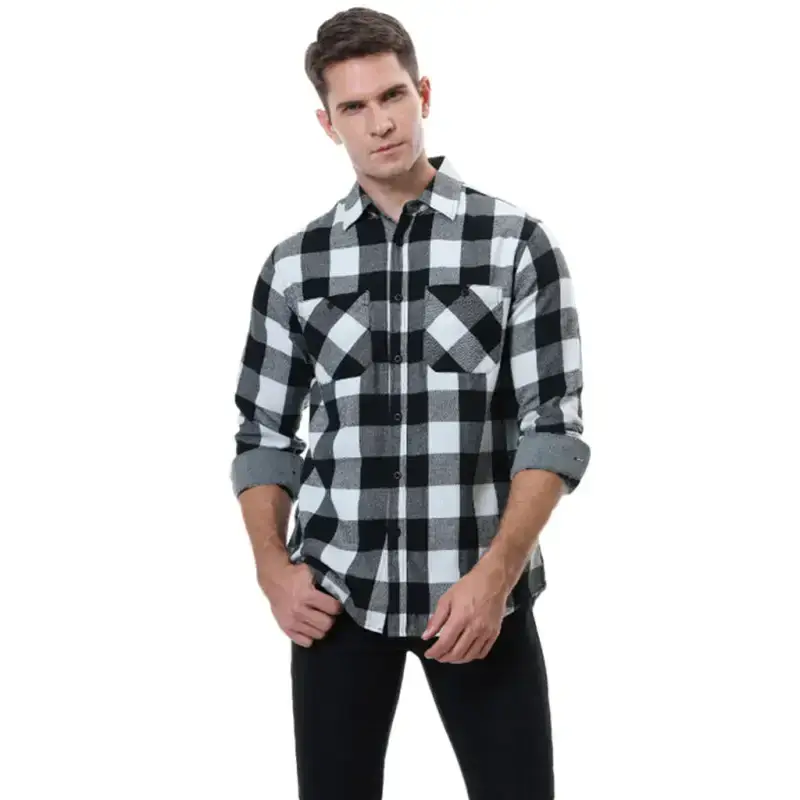 Men's plaid shirt flannel ground shirt Nexellus