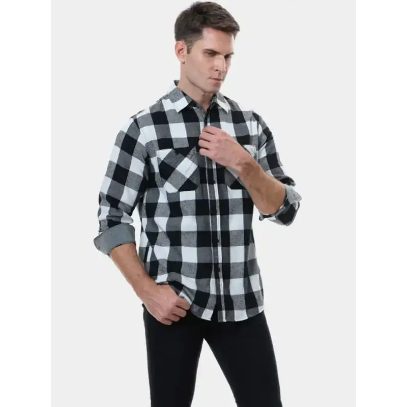 Men's plaid shirt flannel ground shirt Nexellus