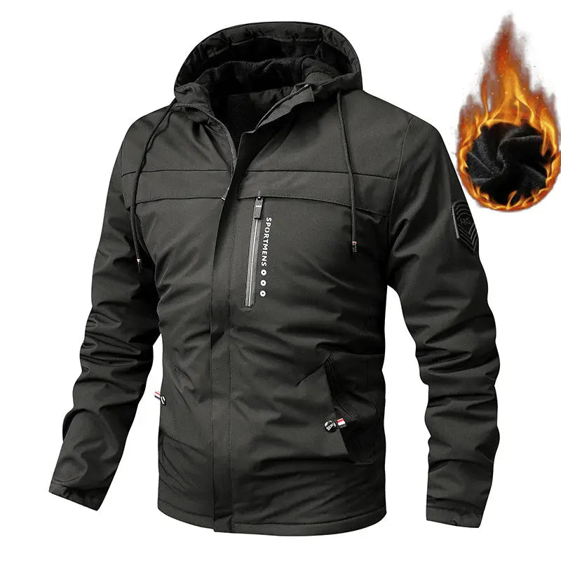 Men's Plus Size Loose Young And Middle-aged Fleece Jacket Coat Nexellus