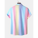 Men's rainbow colour short sleeve button-up camp shirt Nexellus