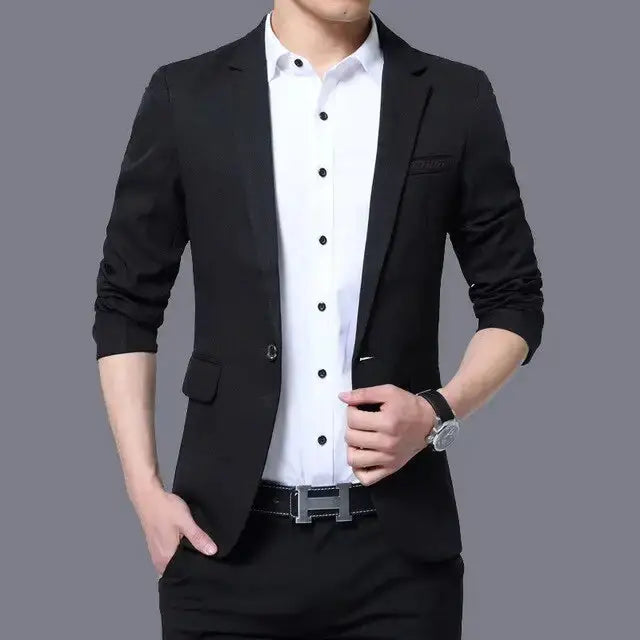 Mens red notched lapel suit top Nexellus