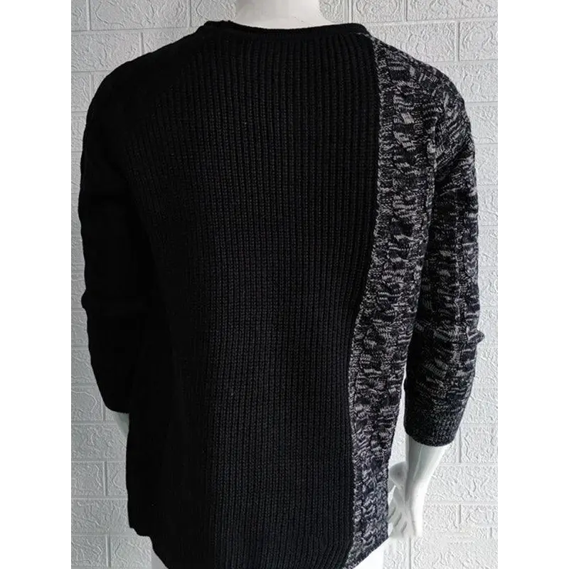 Men's round neck long sleeve knitted slim sweater Nexellus