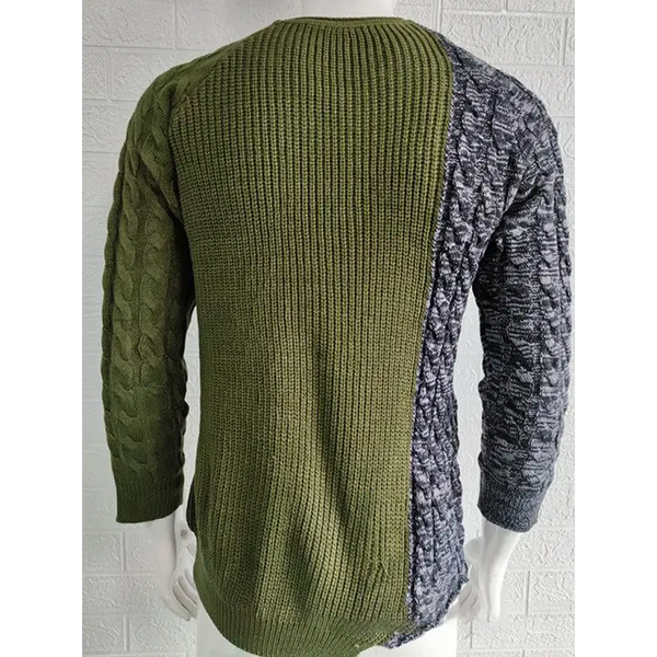 Men's round neck long sleeve knitted slim sweater Nexellus