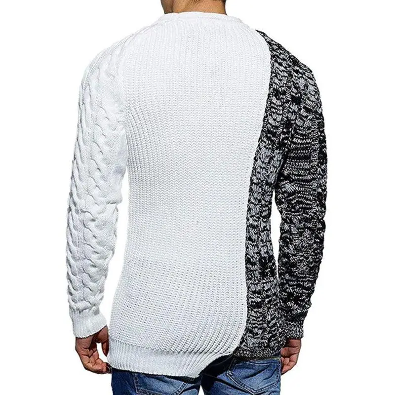 Men's round neck long sleeve knitted slim sweater Nexellus