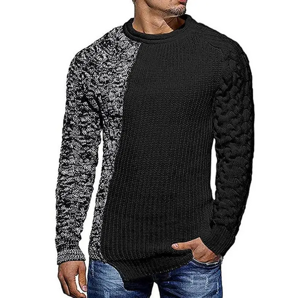 Men's round neck long sleeve knitted slim sweater Nexellus