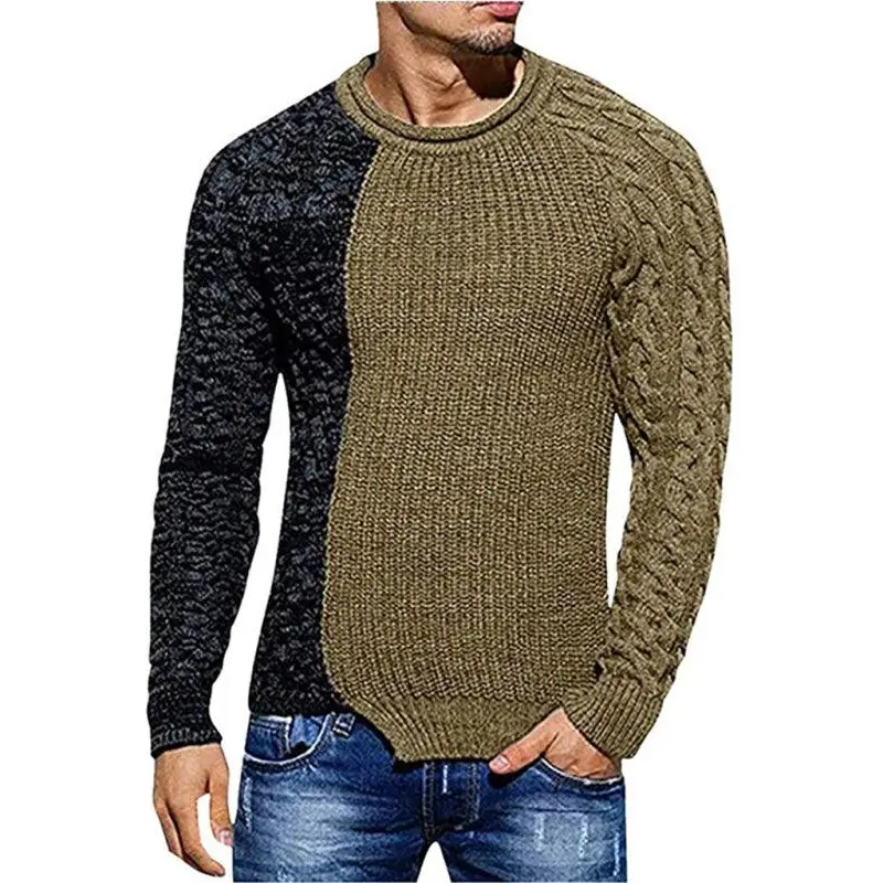 Men's round neck long sleeve knitted slim sweater Nexellus