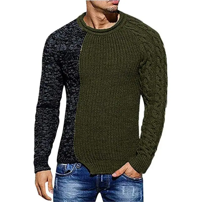 Men's round neck long sleeve knitted slim sweater Nexellus