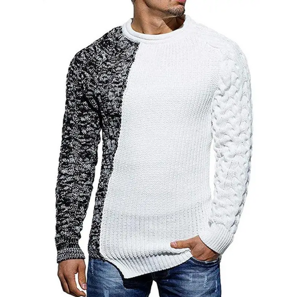 Men's round neck long sleeve knitted slim sweater Nexellus