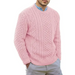 Men's round neck pullover knitted cable sweater Nexellus