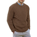 Men's round neck pullover knitted cable sweater Nexellus