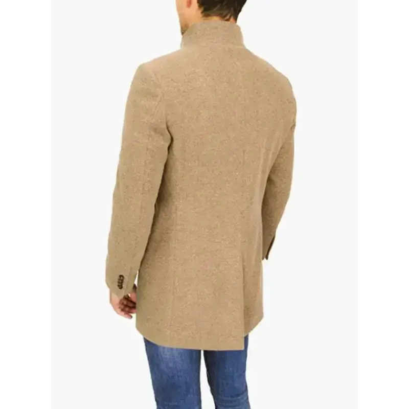 Men's slim woolen coat with stand collar Nexellus