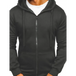 Men's solid color basic zipper hoodie Nexellus