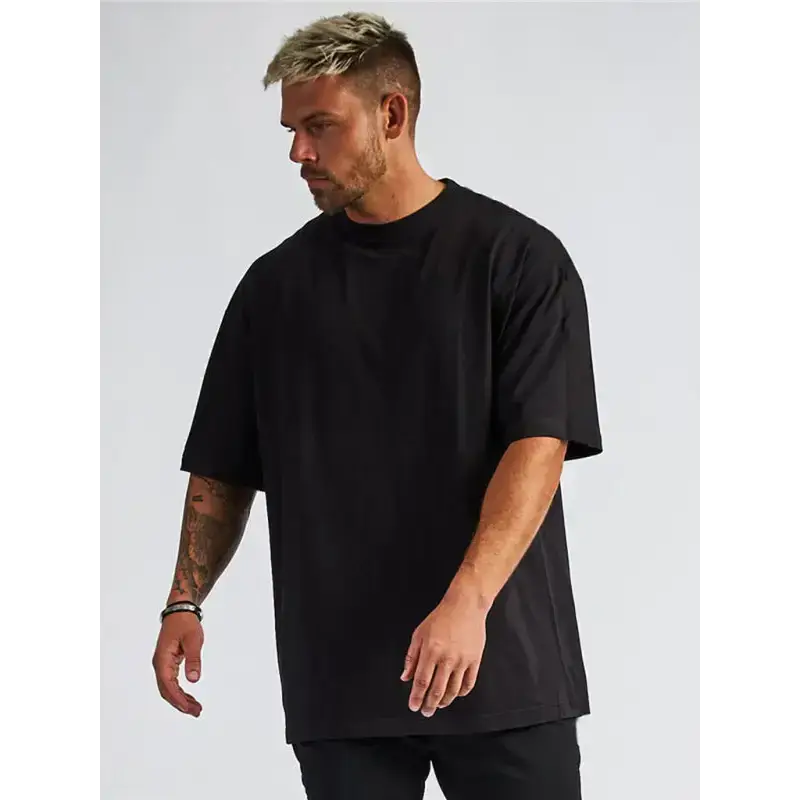 Men's solid color blank loose short-sleeved t-shirt Nexellus