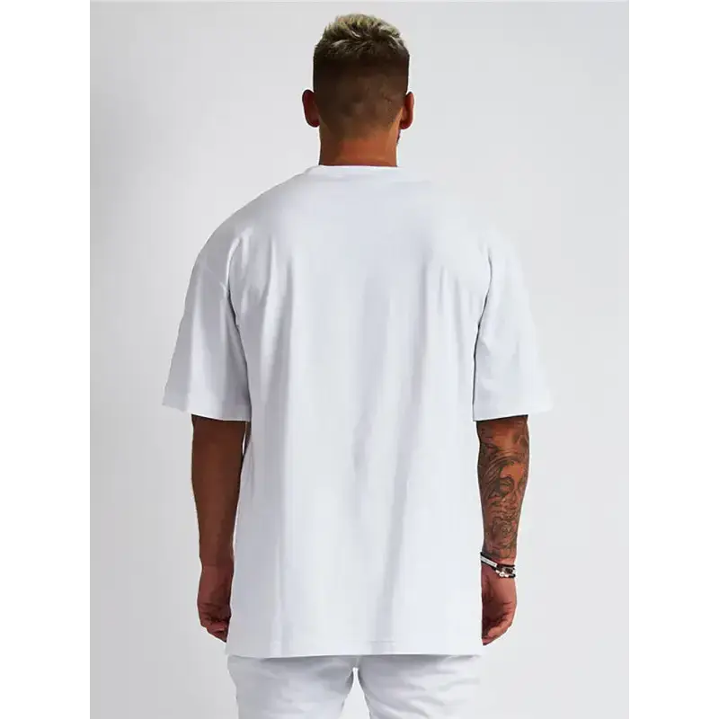 Men's solid color blank loose short-sleeved t-shirt Nexellus