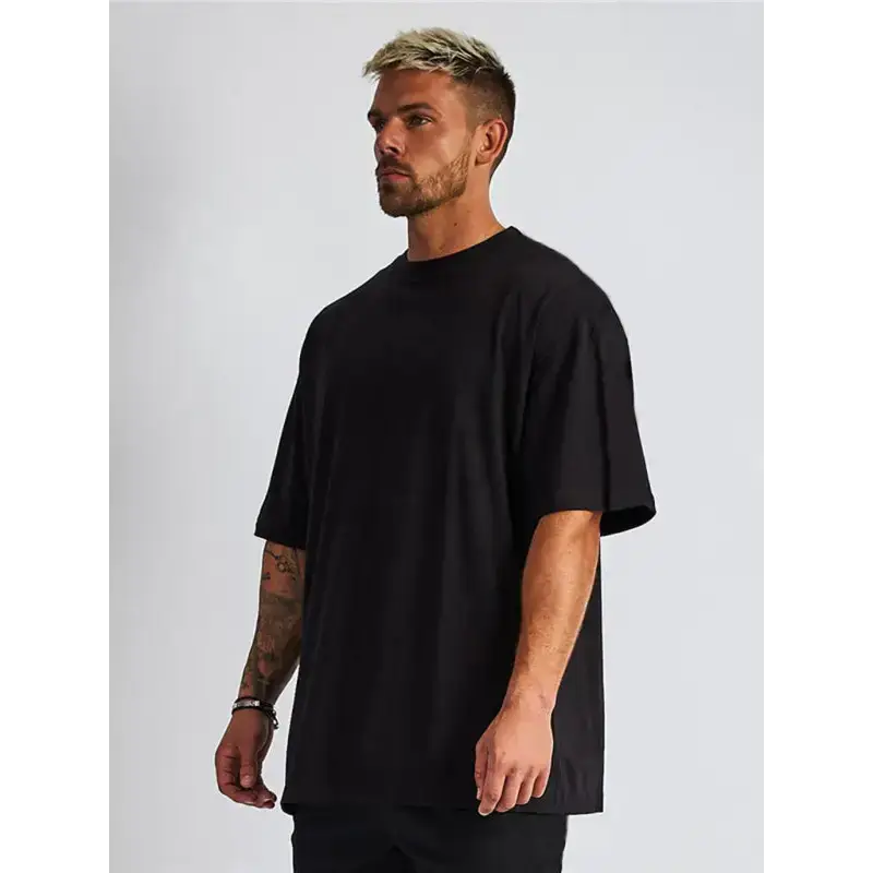 Men's solid color blank loose short-sleeved t-shirt Nexellus