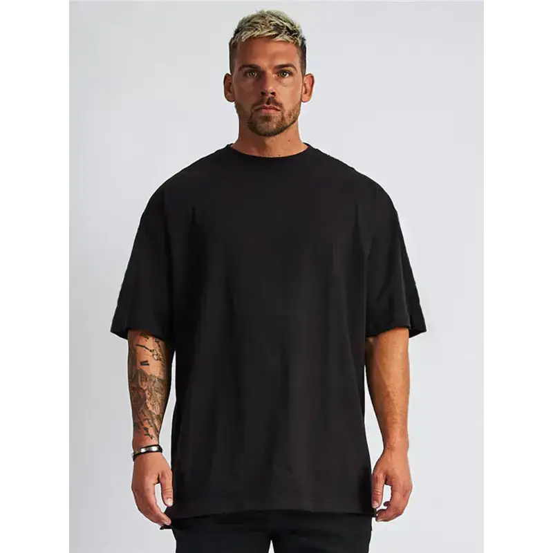 Men's solid color blank loose short-sleeved t-shirt Nexellus