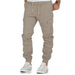 Men's solid color cargo pocket drawstring casual trousers Nexellus