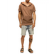 Men's solid color short sleeve hooded sweatshirt Nexellus