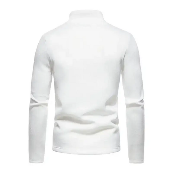 Men's solid color turtleneck zipper long sleeve sweatshirt Nexellus