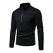 Men's solid color turtleneck zipper long sleeve sweatshirt Nexellus