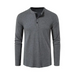 Men's solid color waffle knit henley Nexellus