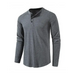 Men's solid color waffle knit henley Nexellus