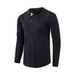 Men's solid color waffle knit henley Nexellus