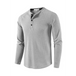 Men's solid color waffle knit henley Nexellus