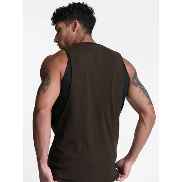 Men's solid colour essential tank Nexellus