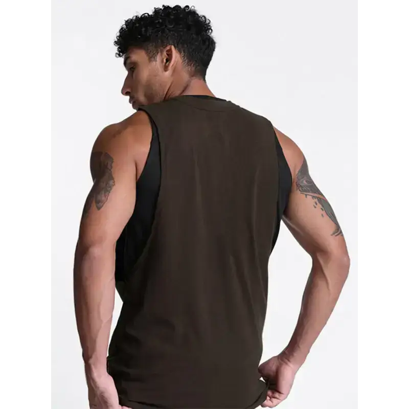 Men's solid colour essential tank Nexellus