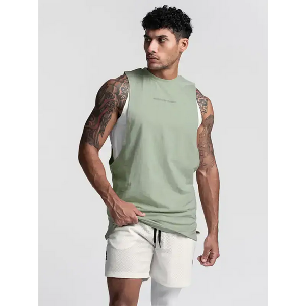 Men's solid colour essential tank Nexellus