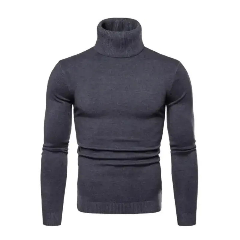 Men’s solid colour long sleeve turtleneck sweater top Nexellus