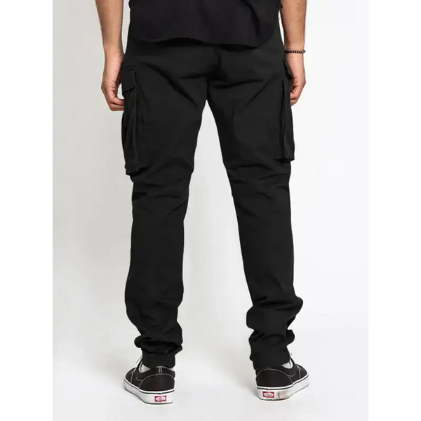 Men's solid colour multi-pocket casual cargo pants Nexellus