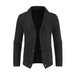 Men's solid colour shawl collar cable stitch cardigan Nexellus