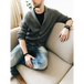 Men's solid colour single breasted casual knit cardigan Nexellus