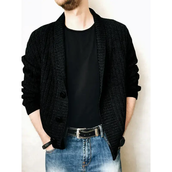 Men's solid colour single breasted casual knit cardigan Nexellus